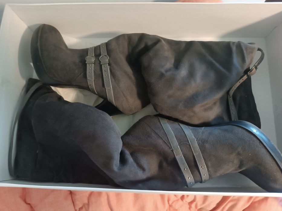 Kozaki szare Deichmann rozmiar 38