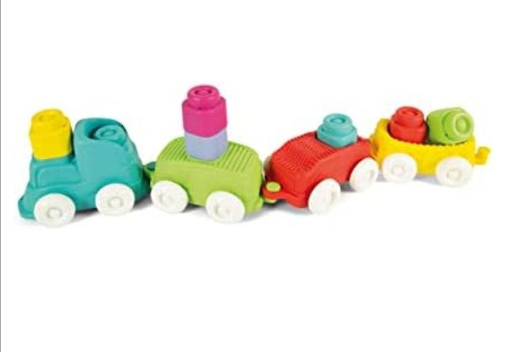 Soft Clemy: Elefante, comboio sensorial e balde de atividades