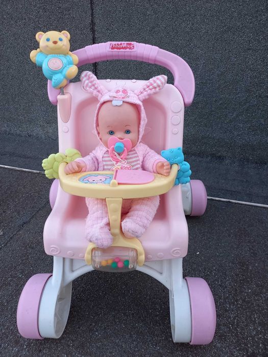 Carrinho com Boneco para Menina Brincar.
