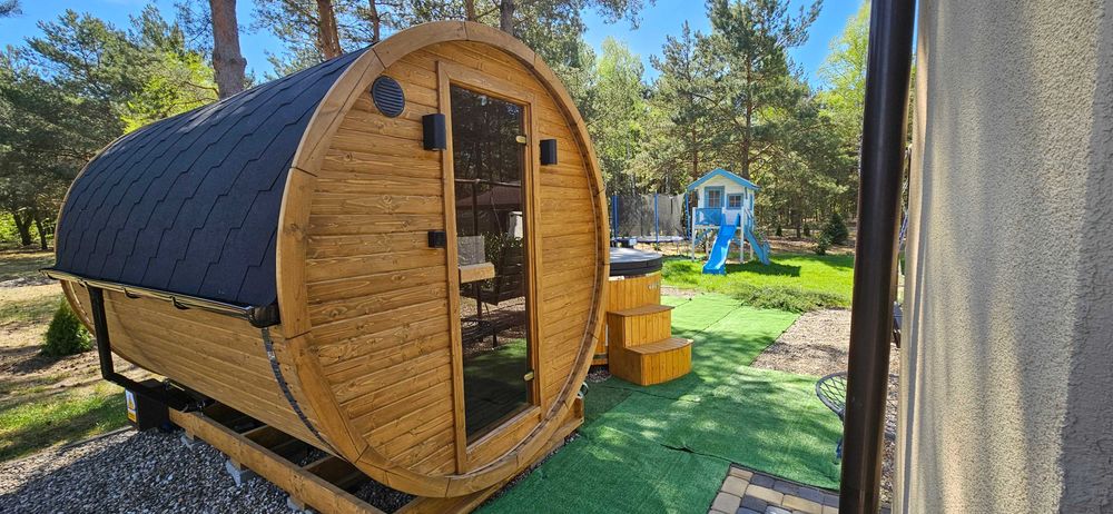 Dom murowany do wynajęcia nad jeziorem w Wólce, balia, sauna