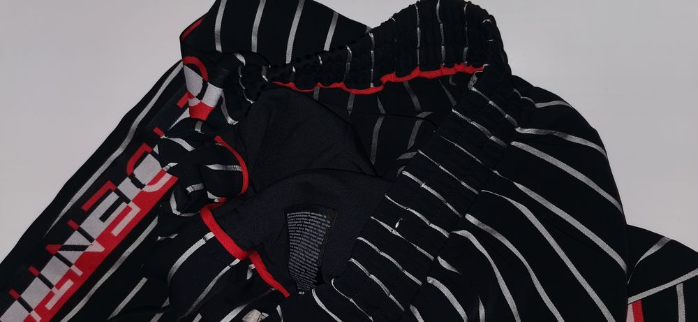 Comma - świetne granatowe spodnie/dresy w pasy roz. 36,