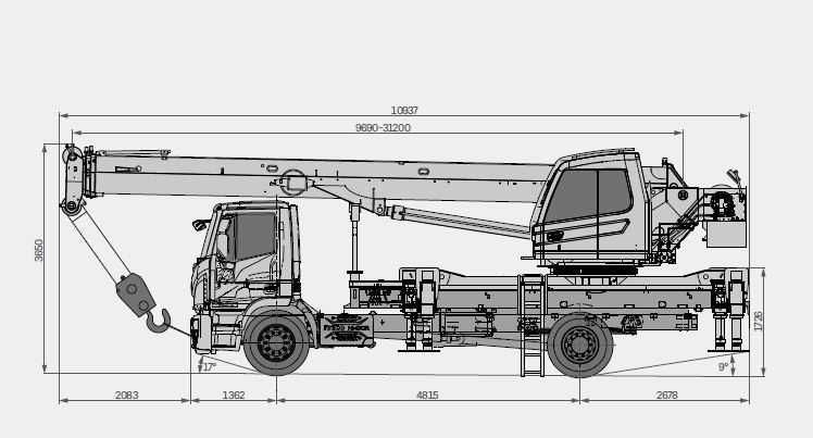 dźwig zuraw dla energetyki 18 ton / nowy fabrycznie