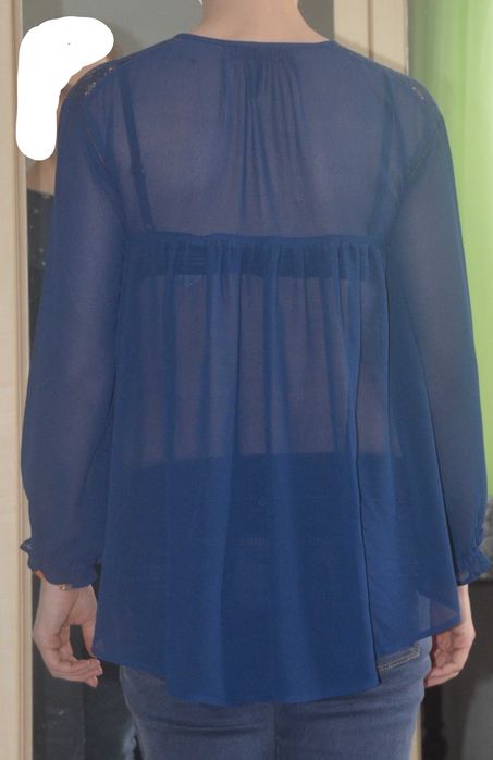 Granatowa elegancka bluzka Next 152cm