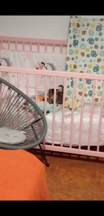 Cama de bebé Rosa sem colchão