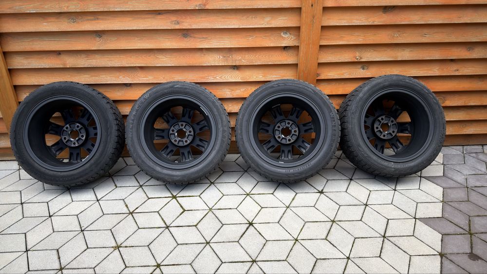 Оригінальні литі диски VW R16 7J ET45 матово-чорні + зимова гума 205/55 R16