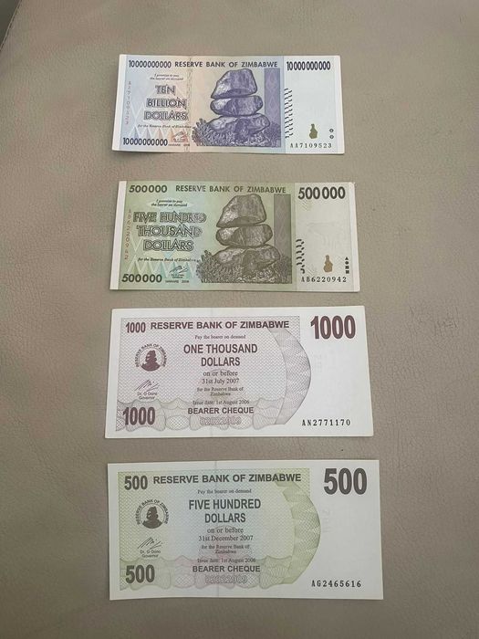 CONJUNTO DE NOTAS ZIMBABWE