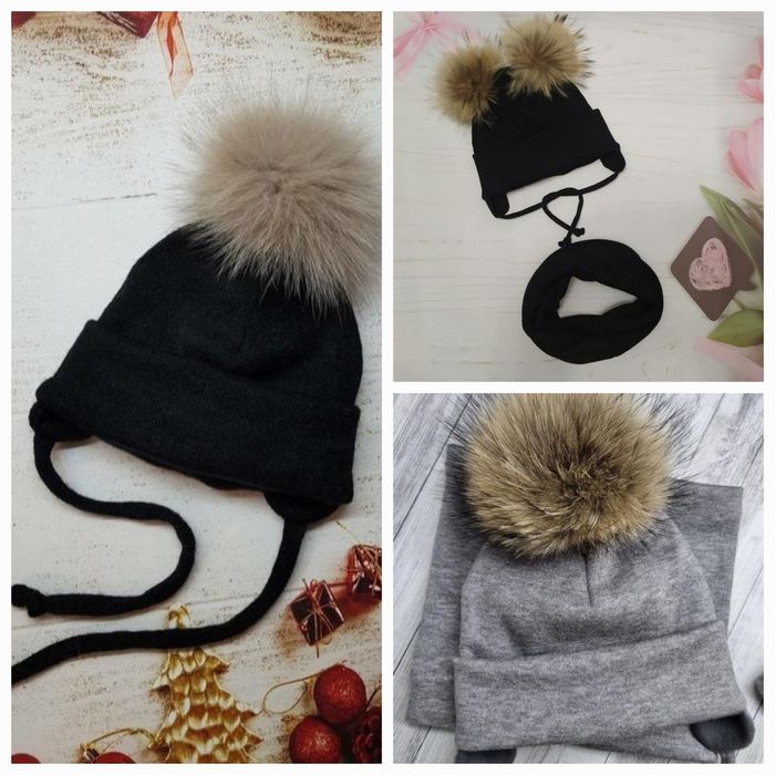 Набір зима шапочка шарф  0-6 років