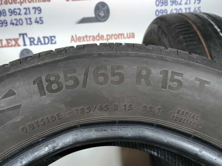 4 шт. 185/65 R15 Continental EcoContact 6 літні шини вживані