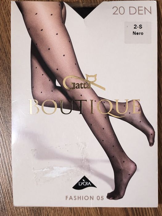 Rajstopy damskie siateczka Gatta Boutique 20 den 2-S czarne kabaretki