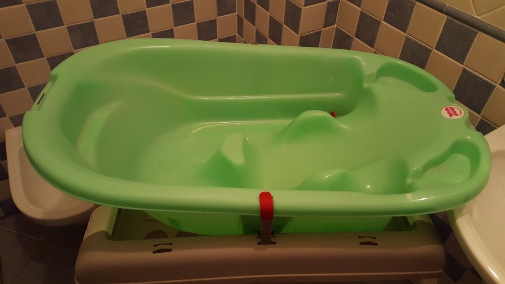 Banheira Bebé + Suporte OK BABY - Como novo