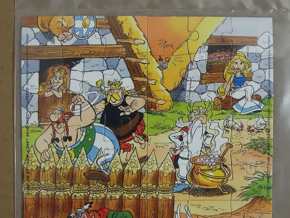 Retro Obrazek Puzzle Asterix i Obelix 1999 Vintage Kolekcjonerski
