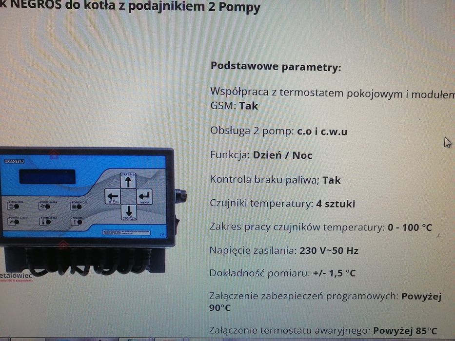 Sterownik do pieca komster negros
