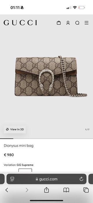 Bolsa gucci dionysus mini