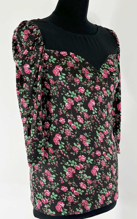 Bluzka elegancka czarna stretch Rozmiar 36