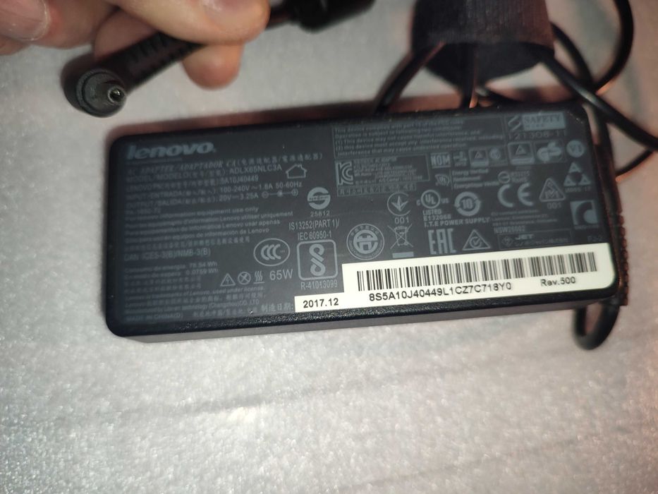 Sprawny zasilacz Lenovo 20V 3.25A ADLX65NLC3A