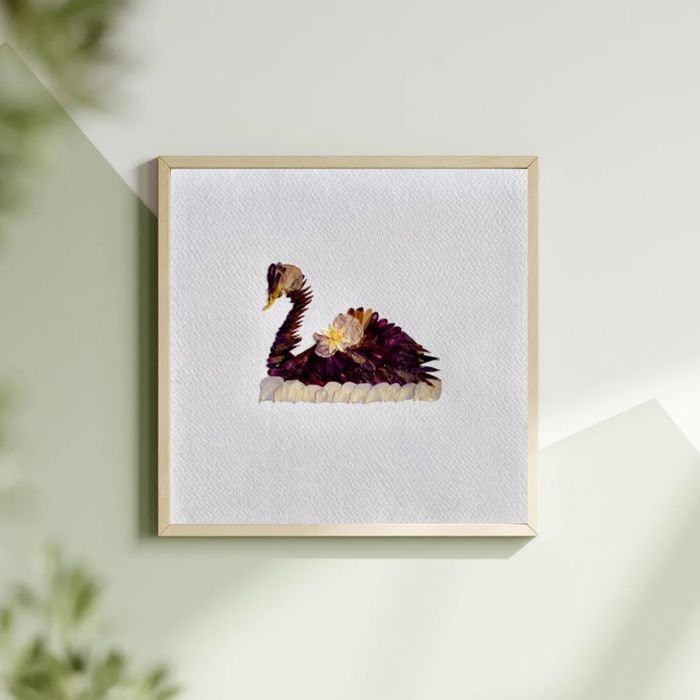 Quadro com flores reais * Arte floral * Prenda de aniversário/Natal