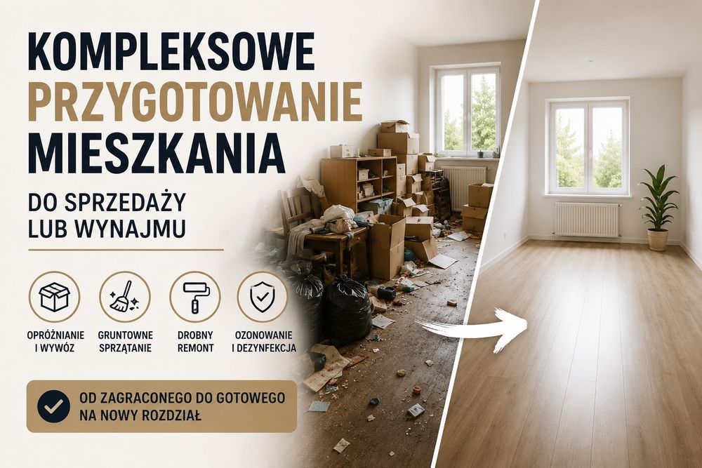 Kompleksowe opróżnianie mieszkań | Sprzątanie przed sprzedażą
