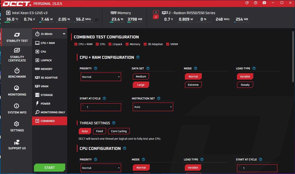 Intel Xeon E3-1245v3/ Radeon RX 550/16 GB RAM/HDD 1TB/ Win 10