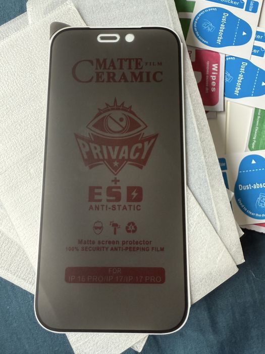 Priwatyzyjąca folia ochronna do Iphone 16 pro zestaw 5 szt.