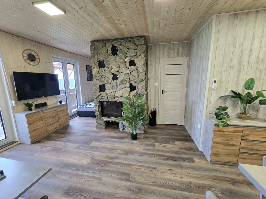 Domek domki Sauny Jacuzzi Powidz Giewartów  nad  jeziorem