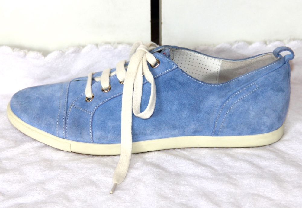 HOGL niebieskie zamsz skóra trampki sneakersy 39 skórzane blue