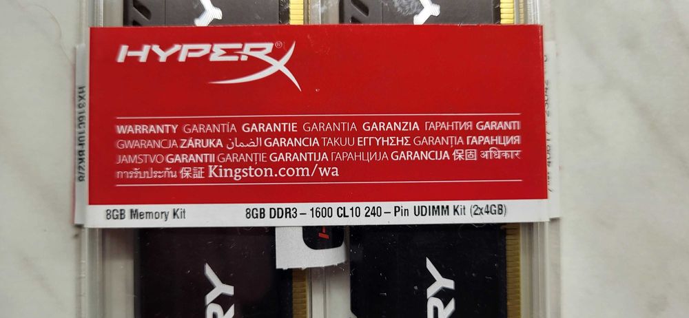 Оперативная память HyperX DDR3-1600 8192MB PC3-12800 (2x4096) FURY