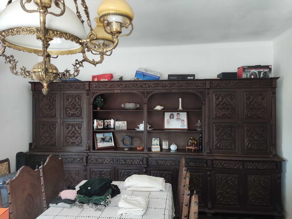 Conjunto de sala de Jantar Antigo/Rústico-Renascentista