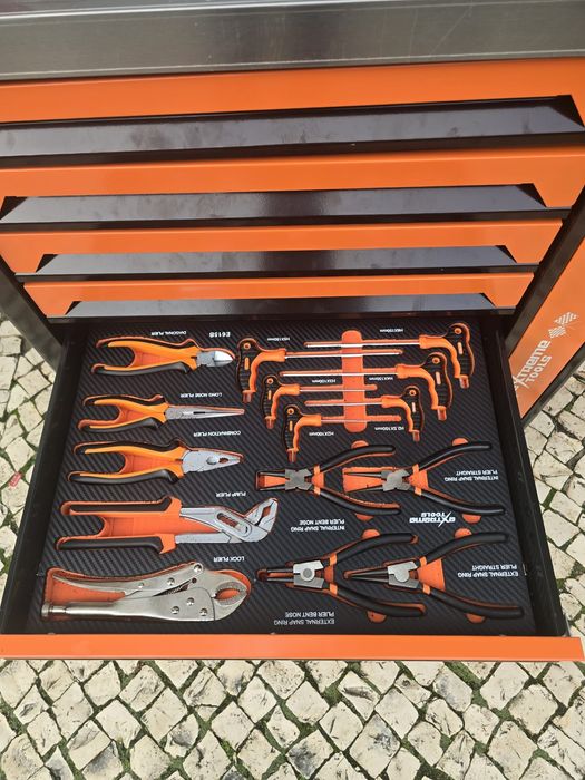 Carrinho de ferramenta 7 gavetas completas novo