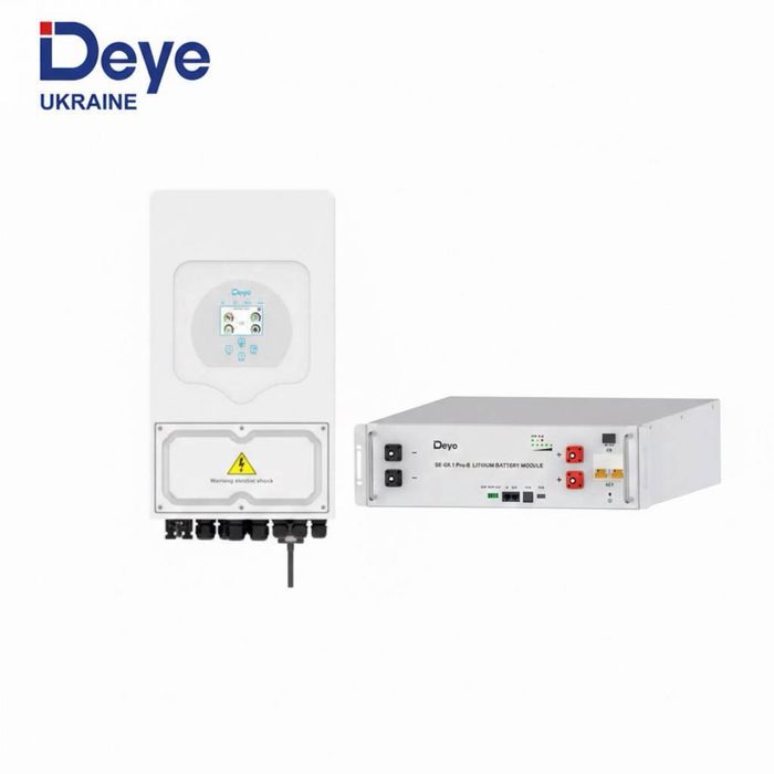 Deye 6кв з АКБ DEYE SE-F5 Pro-C LiFePo4 5.12kW в НАЯВНОСТІ!