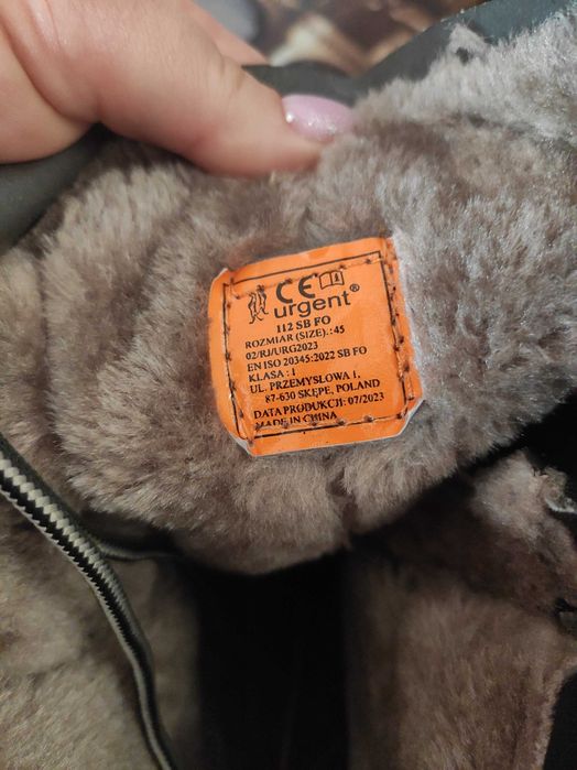 Робочі зимові черевики Urgent, розмір 45