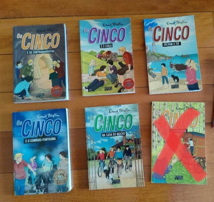 Livros juvenis: "Os cinco" de Enid Blyton