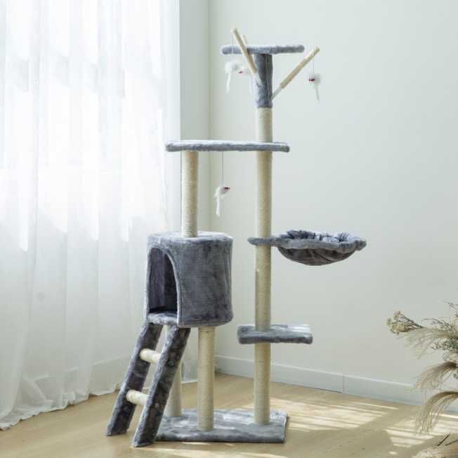 Drapak dla kota ekskluzywny NOWY wielofunkcyjny 5 poziomów wieża domek