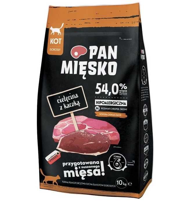 Sucha karma dla kota Pan Mięsko Cielęcina kaczka