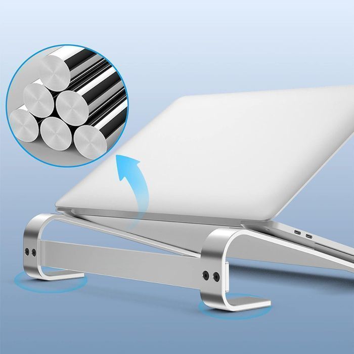 Podstawka pod laptop 10 - 17" ART P22 aluminiowa mocna srebrna