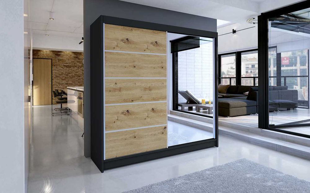 Szafa Przesuwna Garderoba KLEO 3 180cm LED 10 dni