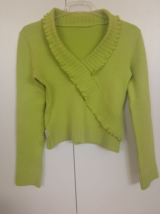 Sweter zielony, ciepły