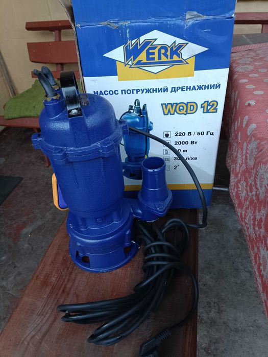 Насос фекальный Werk WQD-12 для канализации и грязной воды