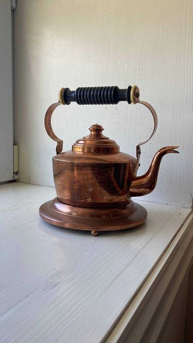 Чайник медный на 0,8 л. на подставке