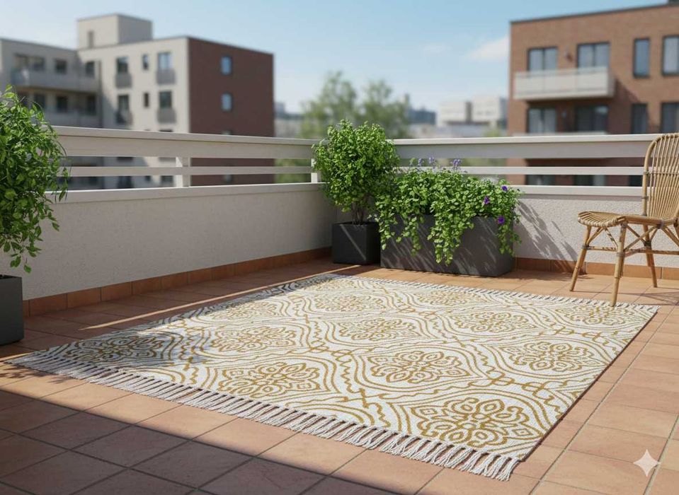 Dywan na balkon taras duży dywanik zewnętrzny wewnętrzny do salonu