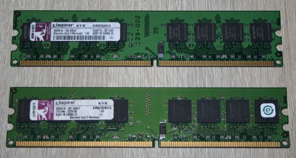 Pamięć RAM Kingston KVR667D2N5/1G DDR2 2x1GB 667 MHz – Para
