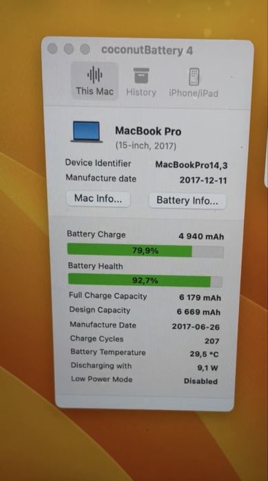 Топкейс macbook pro 15 A1707 Silver + батарея