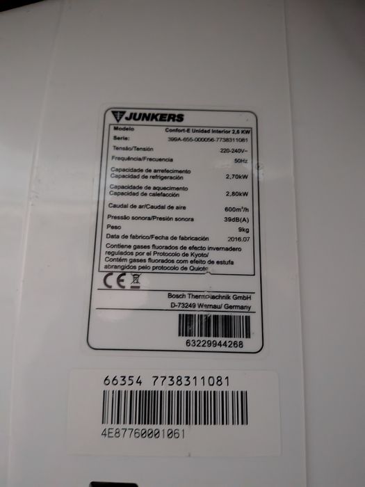 3 máquinas Ar condicionado Junkers 225€