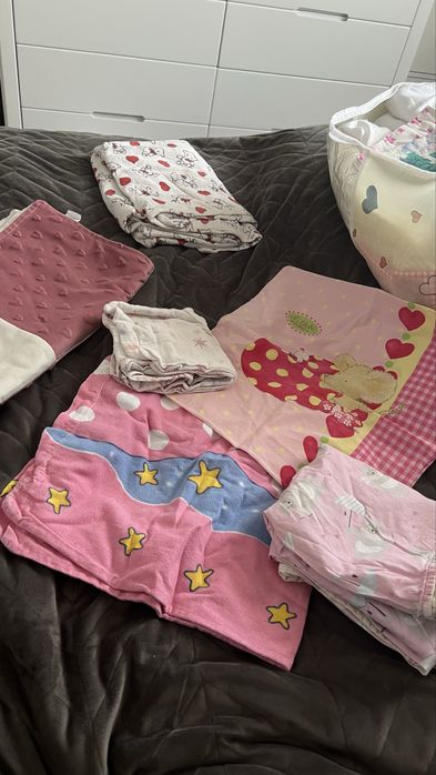 Набор детский в постель ,пеленки наволочки плед пелюшки baby born