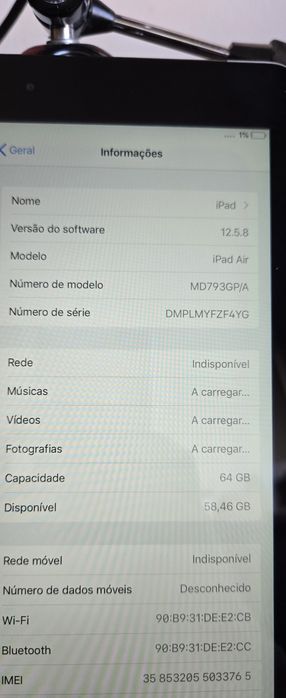 Ipad air 1 geração