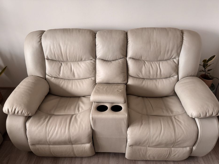 Zestaw ze skóry 3+2+1 meble Pyka