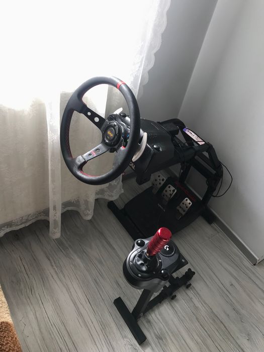 Logitech G920 z modyfikacją + Shifter + Regulowany stojak