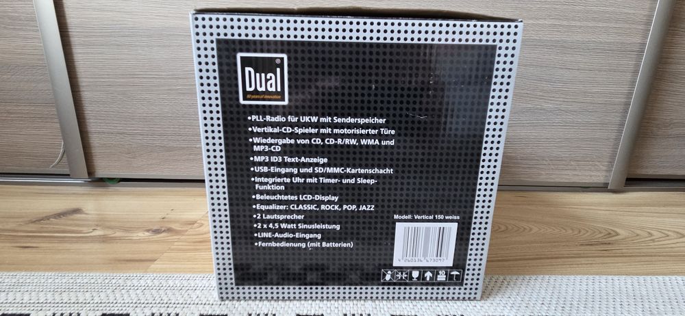 Wieża Stereo Dual Vertical biała