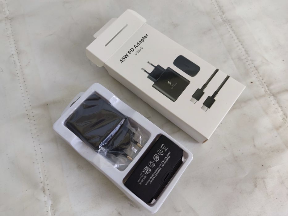ZESTAW Szybka ŁADOWARKA Sieciowa Zasilacz PD 45W + KABEL USB-C- PD