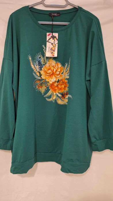 Bluzeczka uniwersalna zielona. 140 biust.