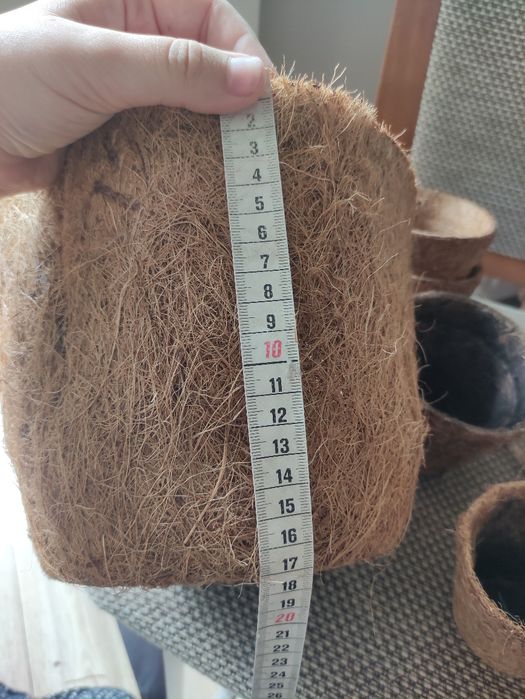 Doniczki włókno kokosa eko wkłady małe duże 8 cm 10cm 20cm zestaw
